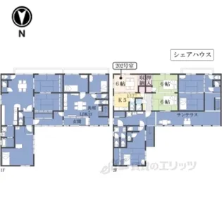 妙宅ハウス(シェアハウス)【2階】の間取り
