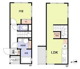 ASTILE高田馬場【5階】の間取り