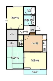 ローズタウン【3階】の間取り