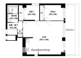 ベルデ谷町【4階】の間取り