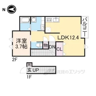 DHCR彦根古沢町【2階】の間取り
