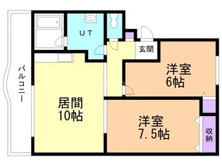 パークサイド勝田II【2階】の間取り