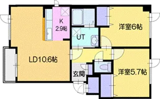 レスプランドール【1階】の間取り