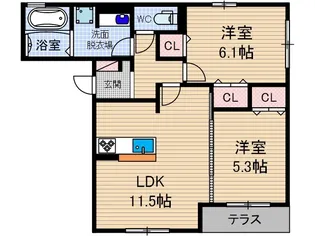 Mi soir【1階】の間取り