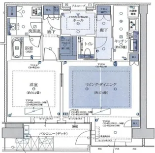 グラングリーン大阪 THE NORTH RESIDENCE【32階】の間取り