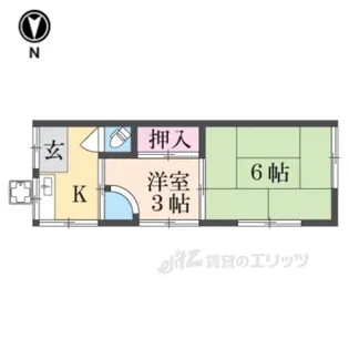 東難波町アパート【1階】の間取り
