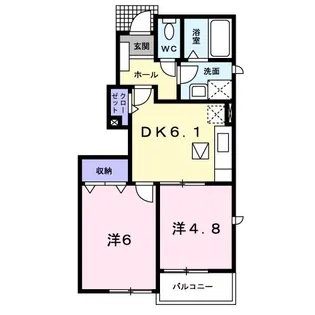 セブンヒル B【1階】の間取り