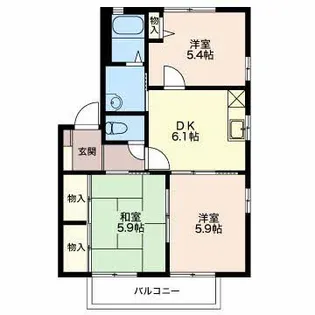 ジュネスドミール C【2階】の間取り