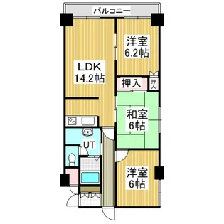 グランドール緑町【5階】の間取り