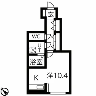 ヴィルヌーヴI【1階】の間取り