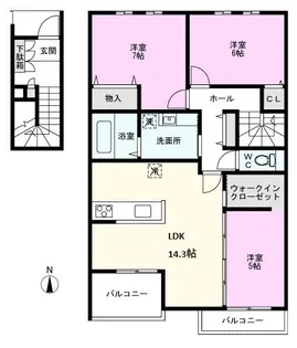 グランリエール【2階】の間取り
