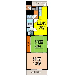 ホワイトキャッスル金山【12階】の間取り