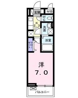 キングキャッスル 弐番館【1階】の間取り