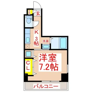 パラディーゾ城南【3階】の間取り