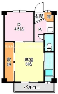 ビレッジハウス木戸 3号棟【3階】の間取り