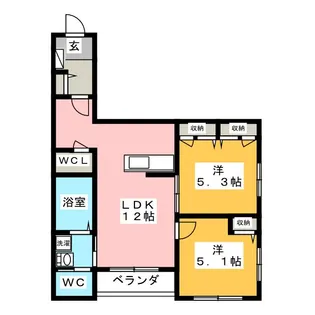 Rise曲松【1階】の間取り