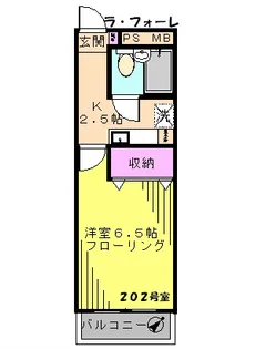 ラ・フォーレ【2階】の間取り