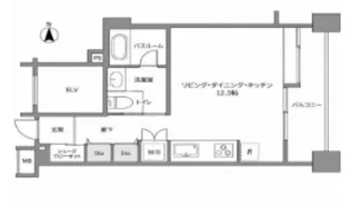 朝日サテライト六本木【4階】の間取り