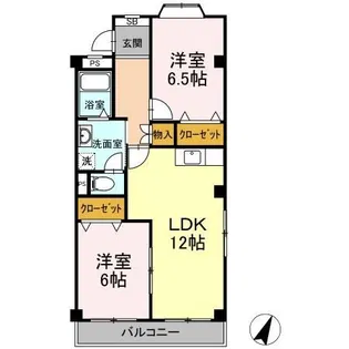 シャトー原市【2階】の間取り