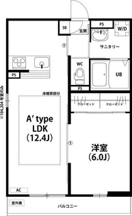 リブリ・コートアムールhokima【1階】の間取り