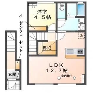 エクセル・ハイツA棟【2階】の間取り