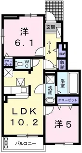 エアリーI【1階】の間取り
