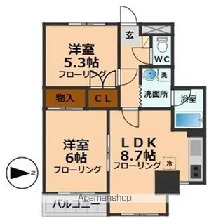 Terrace Obara【3階】の間取り