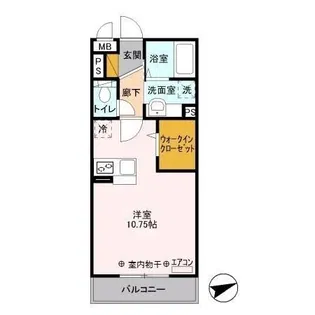 コンフォールえのき【1階】の間取り