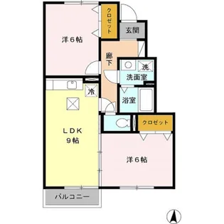 リヴェールマリーズC【1階】の間取り