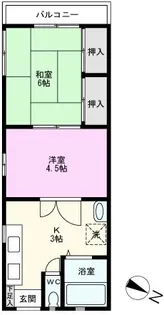 コーポ市川【2階】の間取り