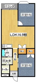 ニューサプライハウス愛宕D棟 D-8号室【1階】の間取り