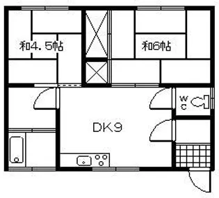 コーポ松尾A棟【1階】の間取り