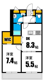 クローバー白島【2階】の間取り