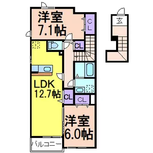 アスカ E棟【2階】の間取り