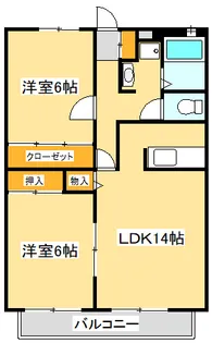 サンガーデン富沢B【1階】の間取り