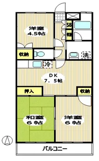 崎玉マンション【1階】の間取り
