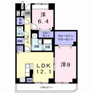 ハミングホーム芝山【2階】の間取り