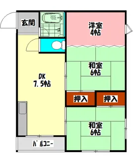 クリーンハイツジョイ【1階】の間取り