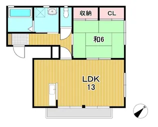 コーポ常陽A【1階】の間取り