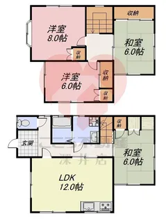 大阪府阪南市鳥取中【一戸建】の間取り