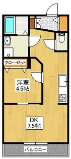クリスタルコート築山【3階】の間取り