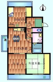 神野パークハイツ【3階】の間取り