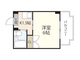エスタス庚午南【6階】の間取り