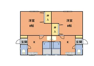 ツバキハウス【1階】の間取り