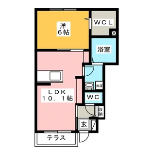 PROUD桔梗が丘 B棟【1階】の間取り