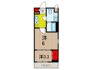 1LKの間取り画像