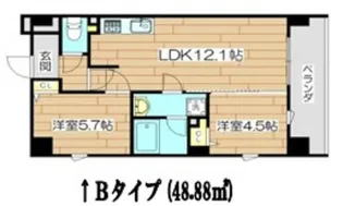 プレステージ12番館【3階】の間取り