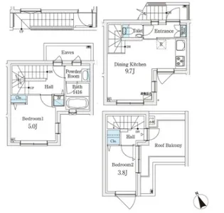 AGRATIO TERRACE 恵比寿 アグレシオテラス恵比寿の間取り