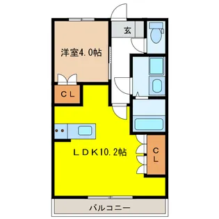 ル・クプルII【2階】の間取り