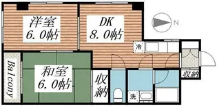 ローズシャトル1号館【3階】の間取り